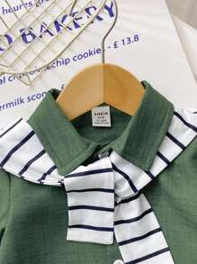 Souflis Souflis Set di 3 pezzi per bambino, composto da giacca antipioggia casual multifunzionale e comoda, camicia a maniche lunghe con colletto in lino, e pantaloni con vita elastica. Adatto per andare a scuola, occasioni casual, vacanze, matrimoni e altre occasioni. Taglia 6 mesi - 3 anni. Abbigliamento per bambini, neonati e bambini piccoli.