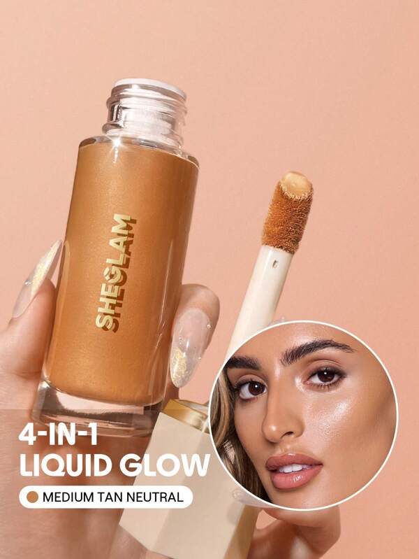 SHEGLAM Sunburst Glow Mixer-Corrector De Bronzat Mediu Neutru Grund Hidratant Pentru StrăLucire Fixare Rapidă Grund UșOr De Față Absolvire Zi De NașTere Vacanță Vară Toamnă Y2K Elegant Modă Femei Machiaj Cosmetice Petrecere Plajă CăLăTorie Camping ÎN Aer Liber ȘCoală Campus Excursie Festivaluri Decor Cadou Cadou Trandafir Fată Cosplay Cel Mai Bun Culoare Farmec Atmosferă