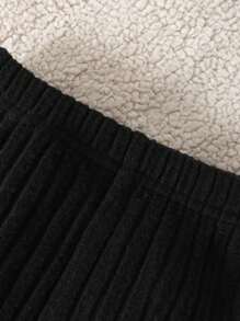 SHEIN Playful Pals Baby Boy Letter Graphic Two-Tone Long Sleeve Sweatshirt And Pants Casual Set Fall Winter - Yellow - View 3