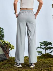 In My Nature Damen Lässig vielseitige einfarbige Gerade-Bein Outdoor Jogginghose