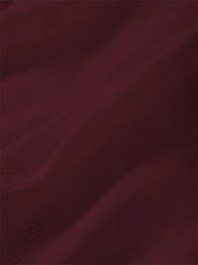 Linhara Cárdigan casual versátil de talla grande de unicolor - Burdeos - Ver 6