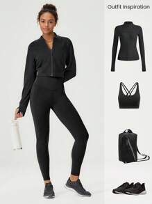 GLOWMODE 26'' FeatherFit™ Fleece Warm Tummy Control High-Rise Waist Leggings Low Impact Yoga Daily Warm Winter