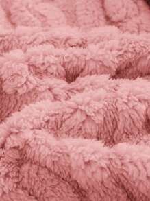 Cozy Pixies Toddler Girls' Thick Fleece Robe With Bear Ear Hood & Tie Waist, Long Sleeve Baby Winter Robe Baby Girl Robe Fall - Dusty Pink - View 7