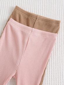 Cozy Pixies 4 pièces Ensemble Top à manches longues avec col rond, volants et pantalon large à motif en forme de cœur tricoté doux pour bébé fille