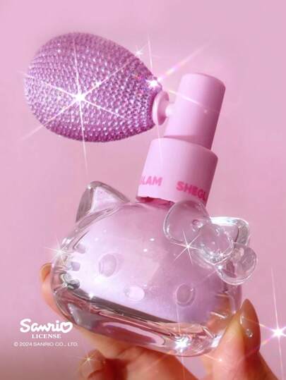 Hello Kitty｜SHEGLAM Bow-Utiful Highlighting Body Mist-Kitty Glow Powder Spray High-Shine Finish Multi-Use Shimmer Glow Highlighter Face Makeup Brand Beauty Makeup Face Paint Cosmetic For Women Girls Perfect For Fall Winter Ideal For Y2K Fancy Fashion Suitable For Birthday Christmas Present Party Ready Best Color