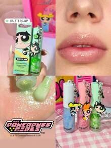 The Powerpuff Girls X SHEGLAM 超級三重奏唇彩-Buttercup 保濕唇彩 高光澤亮澤 不黏膩液體唇彩 液體唇膏 唇油 唇部護理 保濕睡眠面膜 唇妝 品牌 美容 化妝 化妝品 適合女性與女孩 完美搭配冬季春季 Y2K 時尚 流行 生日禮物 假期 派對準備就緒 最佳顏色 - Buttercup - 查看 1