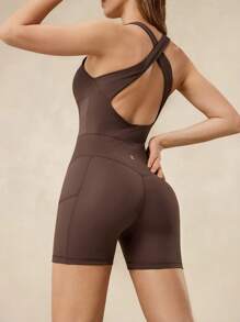 OutZeal 凉爽触感柔软扭纹后背交叉绑带可拆卸护垫连体衣运动骑行健身