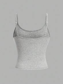 Girlism 4pcs Tween Girls' Casual Sports Minimalist Solid Color Fitted Cropped Camisole Tank Top Set