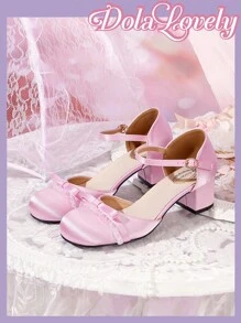Dola Lovely Bow-Tied Mary Jane Elegant High Heeled Shoes