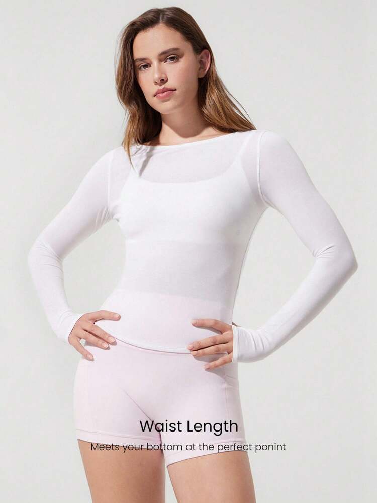 Modal Knotted Back Long Sleeve Tee