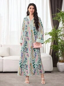 SHEIN Najma 优雅奢华女士宽松连衣裙 - 彩色 - 查看 3