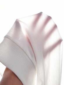 Sparklyn 少女休闲图案字母印花落肩宽松运动衫和纸袋腰仿麂皮迷你裙套装，秋季 - 棕色 - 查看 8