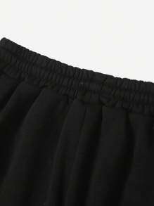 SHEIN Cottnline Quần nỉ trơn màu đơn giản có dây rút - Nhiều màu - Xem 5