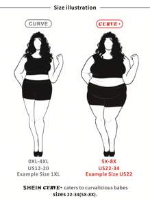 SHEIN CURVE+ 大码女式腰带印花拼布休闲连体裤，夏季波西米亚风度假夏季/乡村/海滩度假装/沙滩装/沙滩装 - 卡其色 - 查看 3