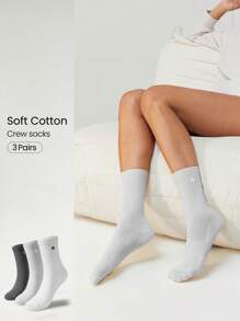 GLOWMODE 3 Pairs Socks Soft Ventilated Mesh With Embroidered Logo Gym Workout Daily - Multicolor - View 1