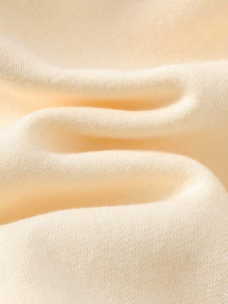 Cozy Pixies 女婴两件套柔软针织植物花卉图案圆领长袖毛衣上衣和松紧腰裤套装 - 杏色 - 查看 7