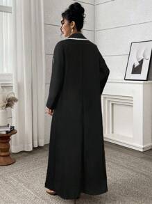 Yasmyna Women's Arabic Style Long Sleeve Long Robe Jacket