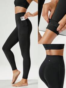 GLOWMODE 26'' FeatherFit™ Fleece Warm Tummy Control High-Rise Waist Leggings Low Impact Yoga Daily Warm Winter
