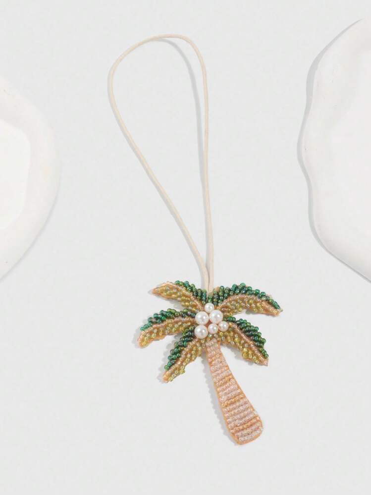 ROMWE Fairycore 1 件彩色波西米亚光泽棕榈树吊坠饰品，度假包配件 - 彩色 - 查看 4