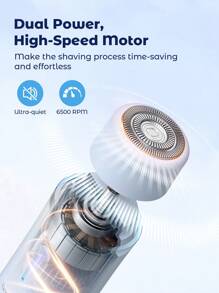 Teckwe 女士比基尼修剪器，适合丝绸肌肤的无痛电动剃须刀，带陶瓷刀头和 Type-C 充电端口的无线剃须刀，适合旅行，夏季海滩，蓝色 - 藍色 - 查看 4