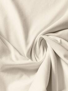 SHEIN CURVE+ Plus Size Summer Casual Letter Print Short Sleeve T-Shirt - Apricot - View 4