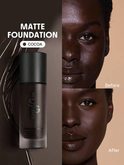 Fondotinta Opaco Traspirante A Lunga Tenuta Complexion Pro-Fondotinta Opaco A Lunga Tenuta E Coprente-Fondotinta Anti-Sudore-Controllo Dell'Olio-Copertura Totale-Correttore Senza Pori-Impermeabile A Lunga Tenuta-Copertura Totale-Senza Pori-Flawless-Controllo Dell'Olio-Fondotinta Liquido Anti-Sbiadimento-Fondotinta Morbido E Leggero Marchio Bellezza Trucco Cosmetico Per Donne Ragazze Perfetto Per Autunno Inverno Ideale Per Y2K Elegante Moda Adatto Per Compleanno Natale Presente Festa Pronto Migliore Colore