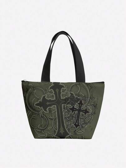 Goth Bolsa de almuerzo, bolsa porta almuerzos para trabajadores de oficina, estudiantes, diseño a color tipo preppy