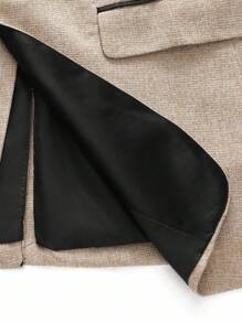 Calvornis Men's Casual Business Commute Two-Tone Collar Blazer - Apricot - View 5