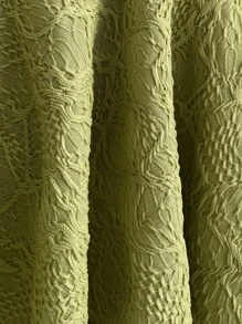 Sweetra Y2K Sexy Asymmetrical Length Ruched Fabric Strapless Dress - Green - View 5