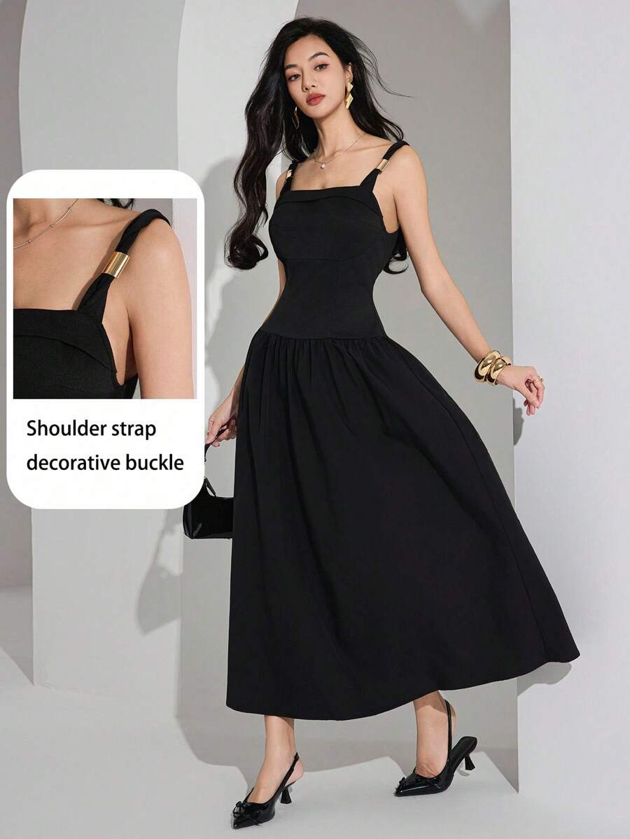 Heiryn Robe de soirée élégante de couleur unie d'été pour femme