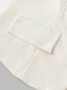 SHEIN 少女休闲简约舒适拉链上衣和百褶迷你裙套装