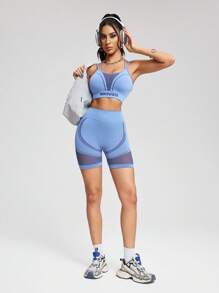 Innovista 无缝健身套装 运动 高支撑 速干 日常运动休闲 瑜伽 普拉提 HIIT 训练 骑行紧身裤 运动服 秋季结构化服装 胸罩 提臀 紧身短裤 舒适运动 深蹲防护 功能性网眼 透气 收腹 压缩 有氧运动 拳击 骑行 跑步 户外运动 健康 TT 病毒式 IG 卷轴准备 FYP INSTA OOTD 蓝色 工作妈妈健身套装 两件套 运动表现装备 女性影响者 时尚服装 多功能日常穿着 耐用 优质欧洲 英国 巴西 墨西哥 更年期友好 返校活动秋季健身系列 Lulu 的替代平台 优质、实惠、预算友好、健身服、体育训练、有氧运动、Gymtok - 淡紫色 - 查看 11