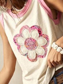 Bohemela 大码女式休闲宽松夏季时尚百搭圆领无袖上衣