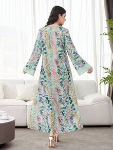 SHEIN Najma 优雅奢华女士宽松连衣裙 - 彩色 - 查看 2