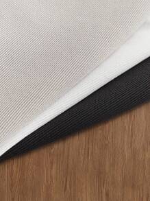 Manfinity VCAY 男士纯色圆领短袖休闲百搭T恤，夏季情侣装 - 黑色 - 查看 5