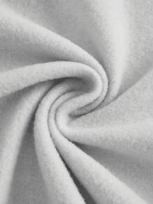 Attitoon Plus Size Women Grey Collegiate Style Casual Hoodie Jacket With Cute Letter Embroidery Pattern, Loose Fit, Suitable For Fall/Winter