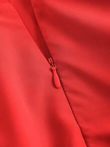 SHEIN MOD 加大码白色细肩带连衣裙，背部蝴蝶结装饰，正式活动礼服，女式白色露背蝴蝶结长裙，夏季白色连衣裙，毕业礼服，女士早午餐服装，飘逸连衣裙，紧身胸衣连衣裙 - 紅色 - 查看 3