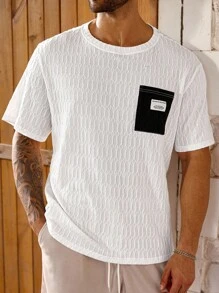 ResortEase 1 Stück Herren T-Shirt mit kurzen Ärmeln, strukturierter Rippenmuster Rundhals, einfarbig in Khaki, minimalistisch & raffiniert, figurbetonte Silhouette, ideal für Geschäft, Freizeit, Pendeln und Urlaub, tolles Geschenk für Freund/Ehemann, unisex Paarset