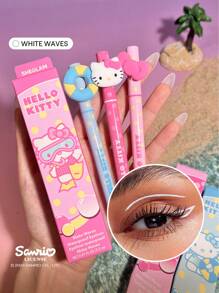 Hello Kitty｜SHEGLAM Make Waves Waterproof Eyeliner-White Waves 3 Colors Colorful Matte Eyeliner Pencil Long-Lasting Extra-Fine White Eyeliner Easy To Wear Bold Eye Make Up Brand Beauty Makeup Face Paint Cosmetic For Women Girls Perfect For Fall Winter Ideal For Y2K Fancy Fashion Suitable For Birthday Christmas Present Party Ready Best Color