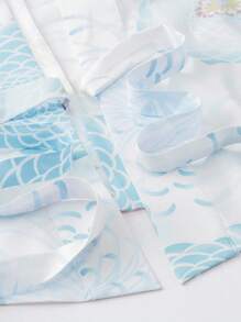 Irokai 日本女性传统印花和服浴衣，夏日祭典 - 淺藍色 - 查看 6