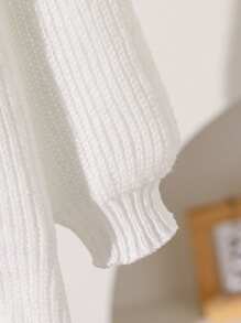 青少年女孩休闲基本款纯色落肩宽松前开衫