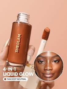 SHEGLAM Sunburst Glow Mixer-Tan 深層中性校正亮白保濕妝前乳快速定妝輕盈臉部妝前乳 品牌 美容 化妝 化妝品 適合女性與女孩 完美搭配夏季春季 Y2K 時尚 流行 生日 母親節禮物 假期 派對準備就緒 最佳顏色 - Tan Deep Neutral - 查看 1