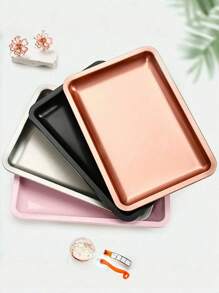 1 件不锈钢化妆品收纳托盘 | 珠宝收纳板 | 医生手术器械托盘 | 美甲配件托盘 | 化妆刷架 | 桌面梳妆台收纳盒 | 返校必需品 | 美容院工具 | 耐用金属托盘，用于珠宝展示、指甲油、化妆品、办公用品 - 彩色 - 查看 2