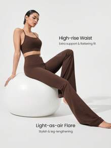 GLOWMODE 35" FederfitTM Go Groove Ultralange Schlag Leggings Niedrige Wirkung Yoga Pilates Studio Tägliche Lässig Bekleidung