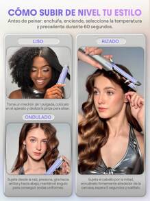 SHEGLAM HAIR Rizador de pelo Cool Lock Airflow Styler, con flujo de aire de 360°, con rejillas de ventilación para fijar el peinado, 4 temperaturas ajustables, doble voltaje, alisado rápido, revestimiento cerámico a base de agua que deja el cabello brillante, rizador y plancha, productos para cabello rizado, rizadores de pelo, plancha para cabello largo y corto - Enchufe europeo Graduación Cumpleaños Día festivo Verano Caer Otoño Y2K Elegante Moda Mujer Constituir Cosmético Fiesta Playa Viajar Cámping Al aire libre Escuela Campus Viaje Festivales Decoración Regalo Presente Rosa Chica Cosplay Mejor Color Encanto Onda