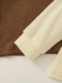 SHEIN 多件装男婴柔软舒适百搭白色长袖 T 恤，易于穿脱，百搭家居服 - 彩色 - 查看 6