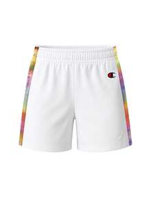 Champion 女士松紧腰宽松休闲百搭短裤 - 白色 - 查看 4