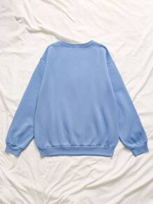 INAWLY Sudadera bordada para mujer con diseños de Pointer de pelo corto alemán y Retriever dorado, sudadera con logo de la este para otoño - Celeste - Ver 2