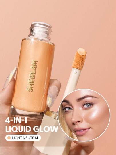 SHEGLAM Sunburst Glow Mixer-Light Neutral Corrector Brightening Hydrating Primer Quick Fixer Lightweight Face Primer MäRke SköNhet Smink Kosmetika FöR Kvinnor Och Flickor Perfekt FöR Vinter Idealisk FöR Y2K Elegant Mode Passande FöR FöDelsedag GåVa Fest Klar BäSt FäRg