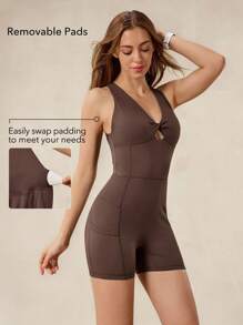 OutZeal 凉爽触感柔软扭纹后背交叉绑带可拆卸护垫连体衣运动骑行健身